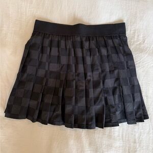 JoyLab Black Checkered Tennis Skirt